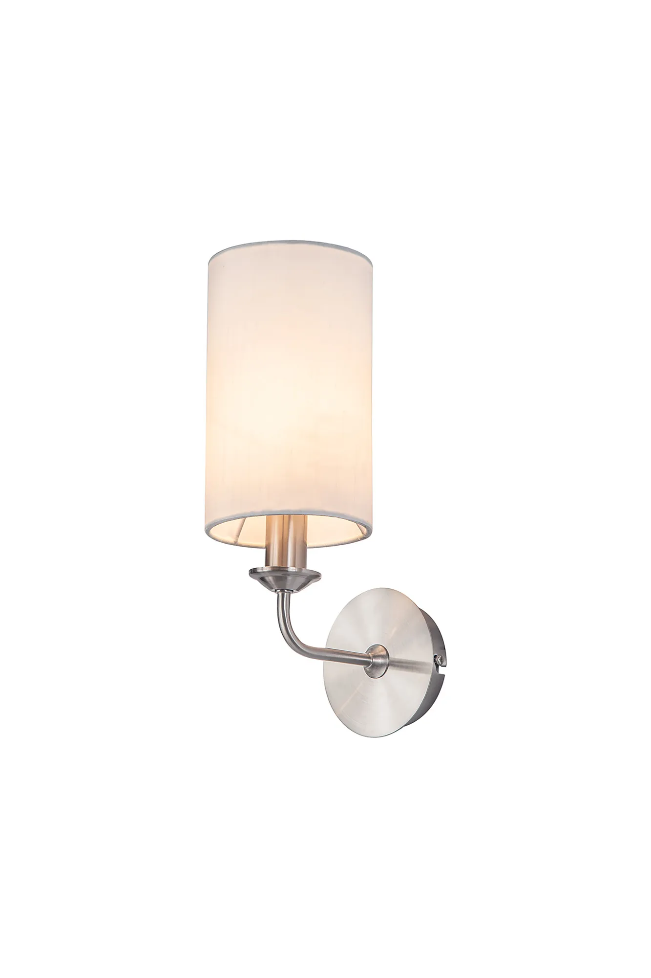 DK0055  Banyan Wall Lamp 1 Light Satin Nickel; White